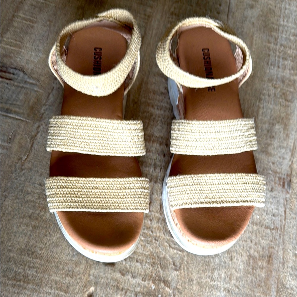 Cushionaire ankle strap wedge sandals 

Size 7 
Comfortable and in good form